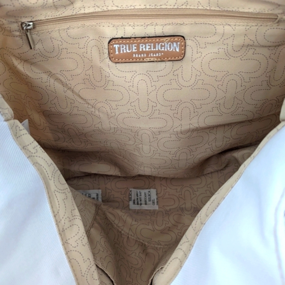 BNWT - True Religion White Tote/Crossbody/Shoulder/Beach/School Bag/Purse - Picture 5 of 16